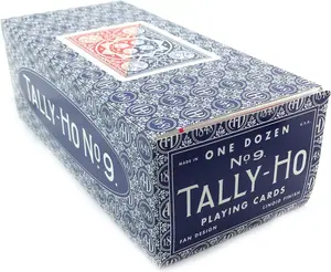 Tally-Ho Playing Cards – Collector’s Brick (12 Decks, Fan Back, Red & Blue)