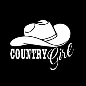 Country Girl Decal Vinyl Window Decal for Vehicle Windows Boats RVs Office Desks Laptops Easy to Install, self adhesive, several colors and sizes.