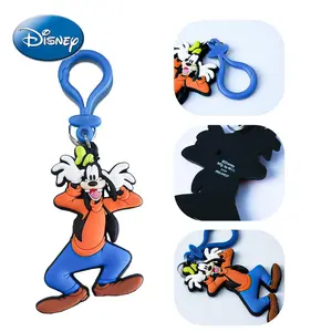 Mickey Officially Licensed PVC Keychain Figurine Bag Clip Charms Goofy Backpack Decor Anime Collector Keyring 1Pc Disney