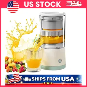 portable electric juicer rechargeable citrus juicer machine, usb rechargeable fruit juicer orange lemon squeezer, mini cordless juice extractor handheld fruit press, travel juicer machine portable kitchen juice maker citrus extractor fresh juice