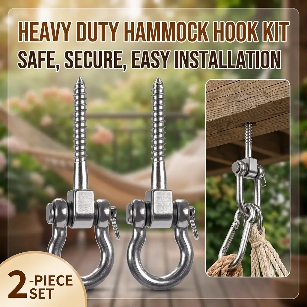 2-Pack Sturdy 304 Stainless Steel Rustproof Screw Brackets - Wall Mounted 180° Swing Hangers with 2-in-1 Design, 3600LB Capacity, Easy Install for Outdoor Gymnastics, Safe and Secure Solid Metal Fixing