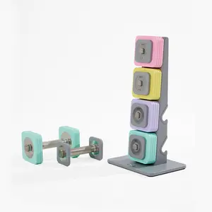 DHT Dumbbell Set with RackFreeWeight Dumbbell SetMulti-PurposeFitness, Anti-Rolling, LiftingWeightSuitable for Gym, Home,Office, 4-25 lbs (approx. 1.8-10.3 kg)1 set adjustable