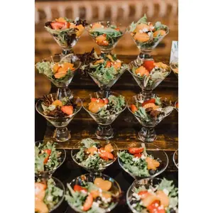 Salad Appetizer Cups Dressing Forks Set for Food Display Buffet Catered Event Wedding Brunch Grazing Station Charcuterie Cups