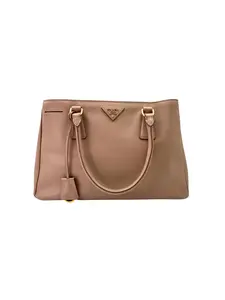 Pre-owned PRADA leather Tote Bags Galleria Pink Saffiano Medium Size Handle Bag PR360