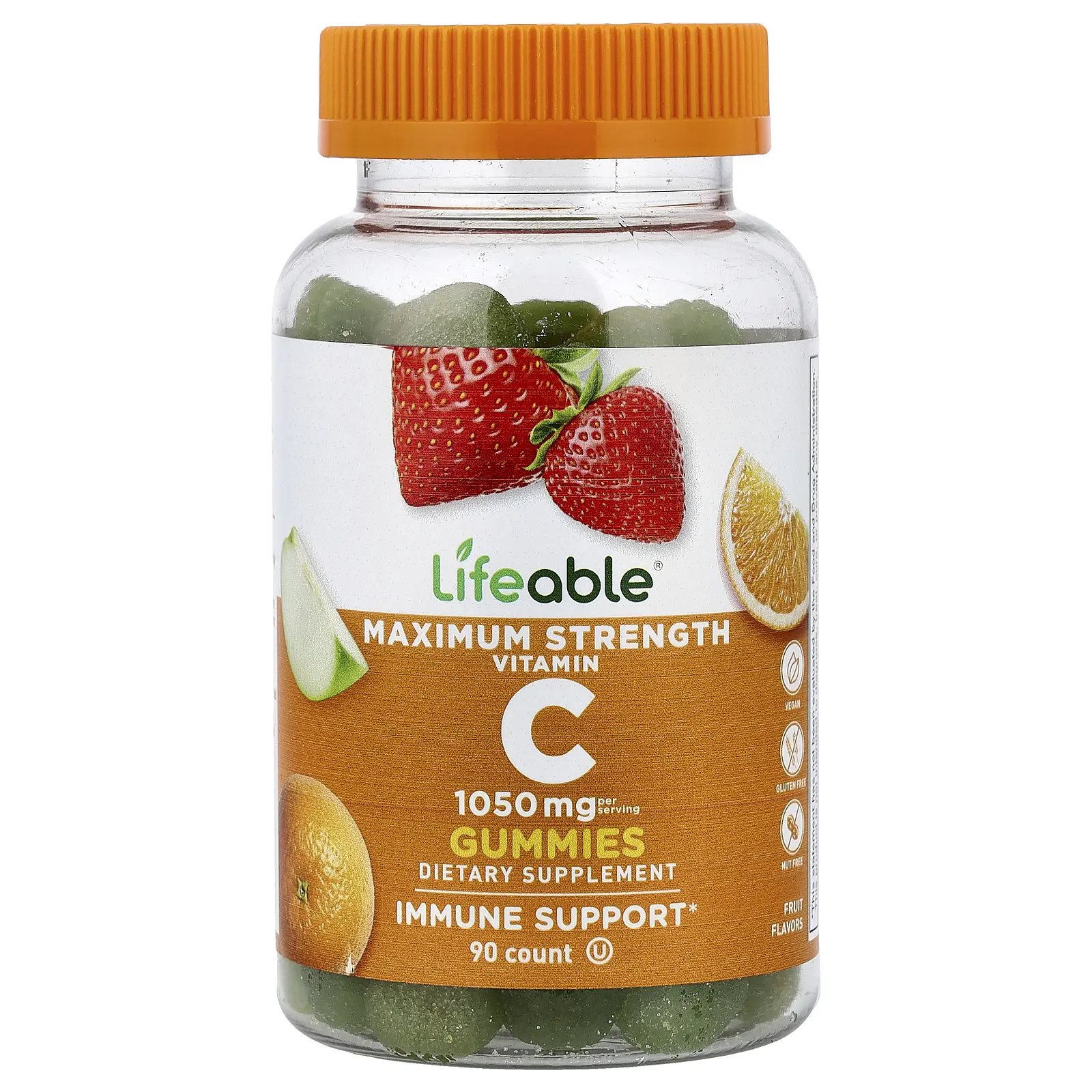 Lifeable Vitamin C Gummies, Fruit, 90 Gummies (350 mg per Gummy)