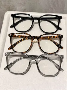 3 Pairs of Classic Elegant Women's Stylish Square Frames Clear Lens Glasses, Perfect for School Style, Office Commute, Outdoor Casual Wear