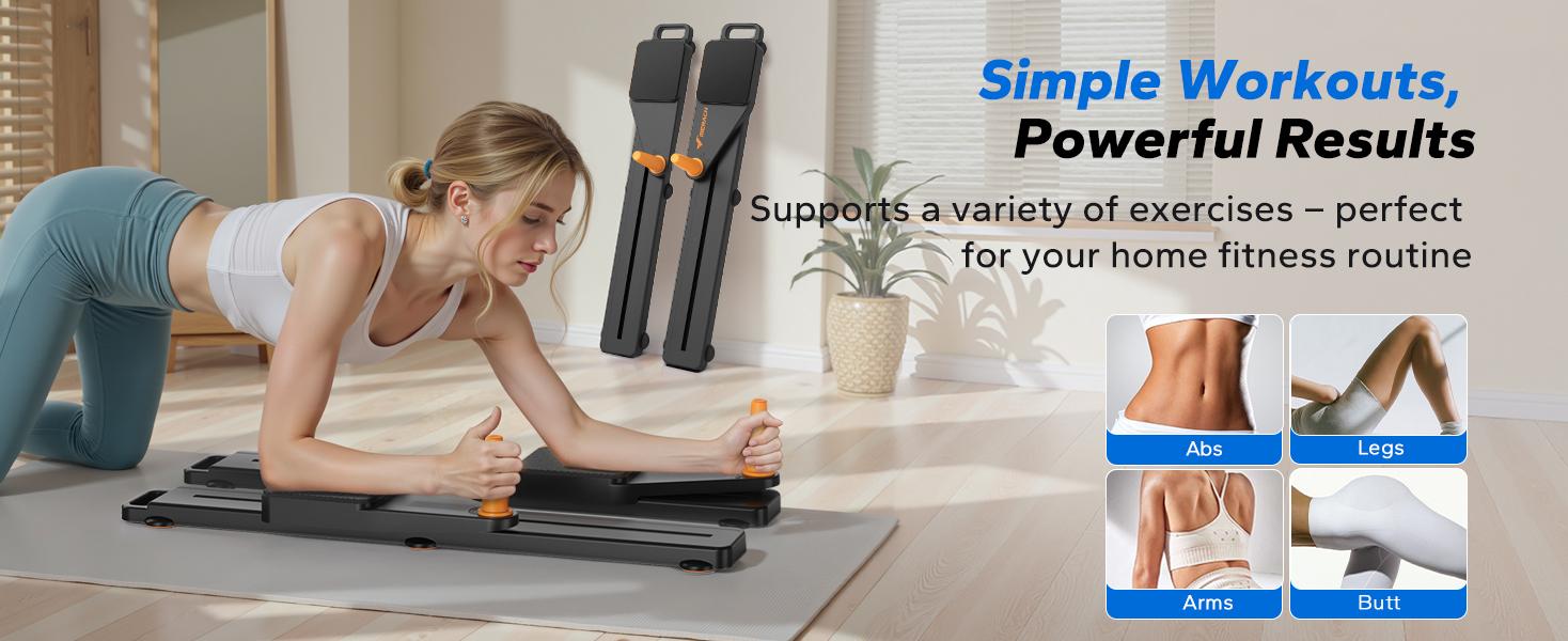 Merach Multi-functional Ab Exercise Board,Split Abdominal Board,Home Pilates Reformer with Knee Mat,Abs Workout Equipment for Abdominal & Core Strength Training