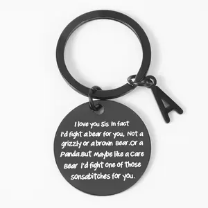 Stainless steel key ring, a gift for sisters