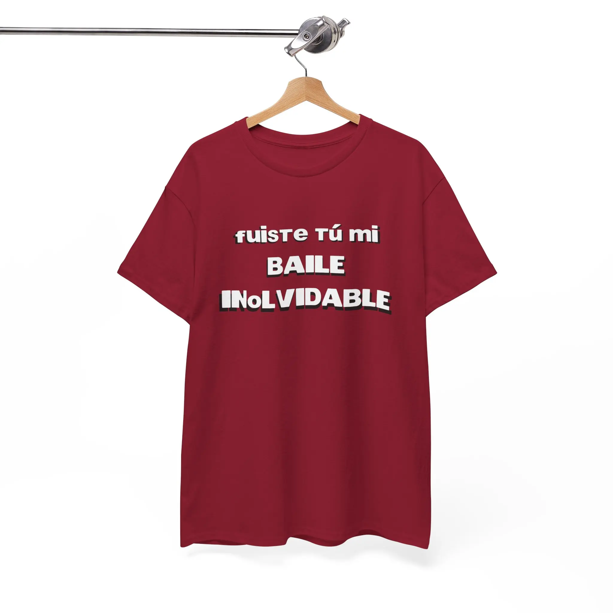 Fuiste Tú Mi Baile Inolvidable Unisex T-Shirt | Romantic Spanish Phrase Tee | Concert Outfit | Salsa Bachata Ballroom Dance Shirt | Matching Couples Tee | Latin Pride Apparel | 100% Cotton Top | Gift for Him Her | Unforgettable Memories Graphic