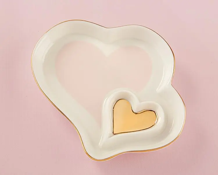 Kate Aspen 23173NA Double Heart Trinket Dish