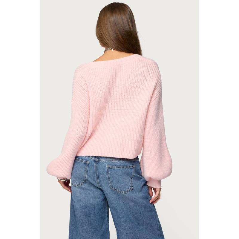 Sabrina Chunky Knit Cropped Cardigan