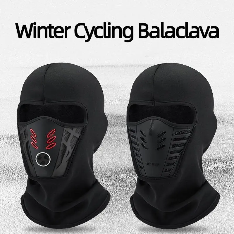 UPCREEK Unisex Adults' Synthetic Balaclava Face Cover - Windproof, Warm, Breathable, Anti-Haze, Adjustable Sporty Hood Cap Cycling Mask for Biking, Motorcycle (One Size Fits All)
