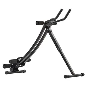 AB Workout Machine Equipment Home Gym Core Abdominal Trainers Adjustable Ergonomic Dual Curved Sliding Track 4 Height Adjustments Safe Stable Structure 440 lbs Capacity