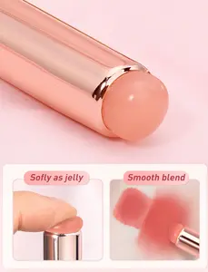 Transparent Handle Silicon Lip Brush Lipstick Brush