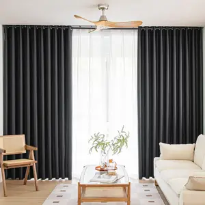 Window Black Blackout Curtains for Bedroom 84 inches Long 2 Panels Set Grommet Blackout Drapes Energy Saving Noise Reducing Thermal Insulated for Bedroom Living Room Nursery (84"L x 52"W),(2 Panels Set ) Black