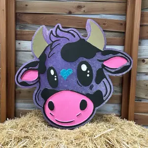 Cute Purple Cow Car Freshie – Western Cow Scented Car Air Freshener