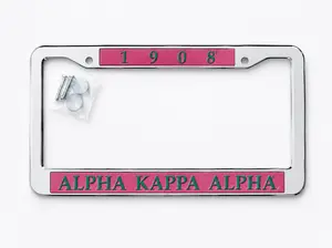 AKA License Plate 1908 Pink and Green