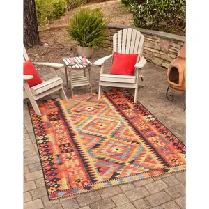Multi Outdoor Tribal Rug