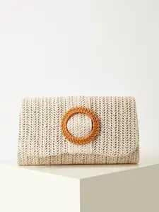 Women's Fashion Woven Handbag, Straw Basket Bag, Summer Essential, Beach Holiday, Business Commute, Crossbody Bag, Makeup Bag, Casual Simple