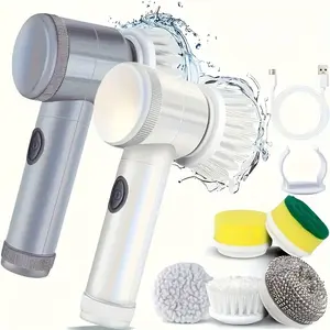 Electric Cleaning Brush Set – Multi-functional Cordless Handheld Scrubber, USB rechargeable, medium hardness, highly effective cleaning, suitable for cleaning kitchens, sinks, shoes, bedrooms, cars, and bathrooms – the perfect holiday gift for family