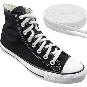 Elastic Shoe Laces for Converse High Top and Low Top Flat Stretchy Bungee Replacement Shoelaces