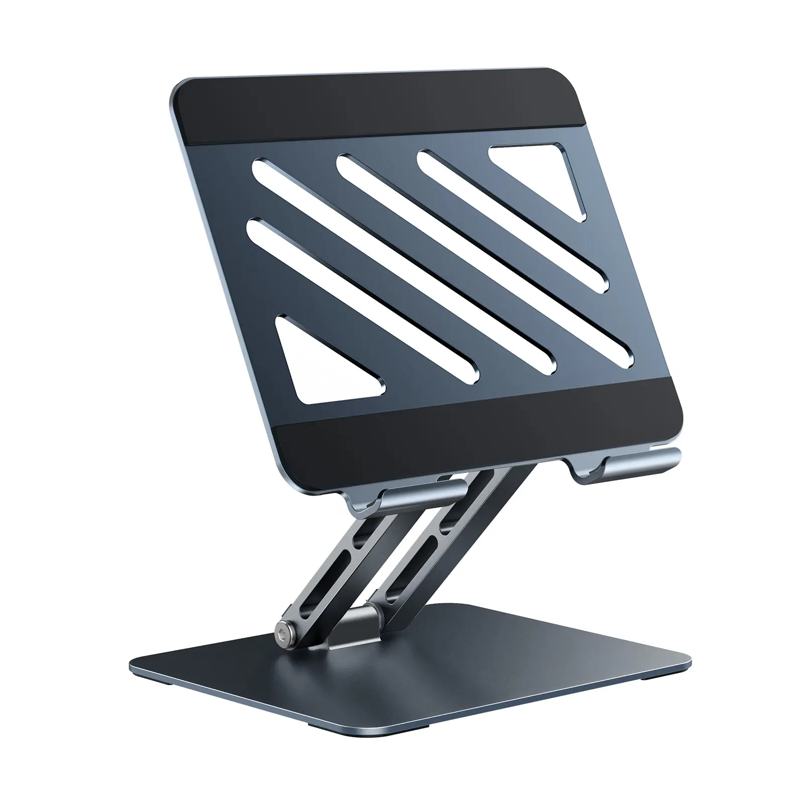 Tablet Stand for iPad, Foldable Aluminum Desk Stand with Height & Angle Adjustment, Portable Tablet Holder for Office, Meetings, Gaming, Kitchen, Compatible with iPad, Kindle, Surface