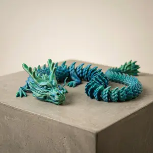 Creative 3D Printed Dragon Figurine| Modern Interior Decor & Office Desktop Sculpture| Unique Fantasy Ornament for Home Aesthetic & Holiday Gifts