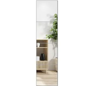 Full Length Wall Mirror Tiles - 10" X 10" X 4Pcs Frameless Full Body Mirror Til Jiolong
