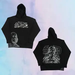 SDL x VIRGIN MARY Hoodie Black White, Unisex Streetwear Graphic Hoodie, Oversized Pullover Sweatshirt, Trendy Outfit 2026
