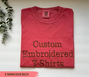 Personalized Embroidered Shirt, Custom Text Gift, Custom Embroidery Shirt, Embroidered Tee, Custom Text Tee, Design Your Own, Gift for Dad