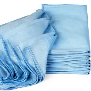 8 Pcs Microfiber Glass Cleaning Cloths - (16 x 16) - Streak Free - Lint Free - Quickly Clean Windows, Windshields, Mirrors, and Stainless Steel