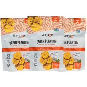 Fumage Green Plantain CHIPS- Garlic Flavor - 200 gr (ORGANIC)