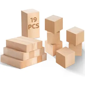 19 count Basswood Carving Blocks, Bass  with 3 Sizes for Widdle and Whittle Crafts, Soft Whittling  Blocks for  and Adults Beginners