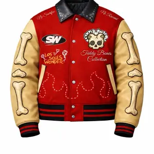 Sixthwonder Teddy Bones Lost Souls men’s Varsity Jacket