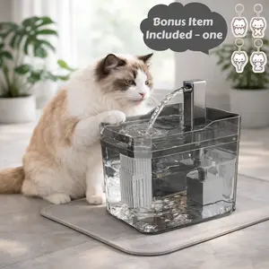 Ultra-Quiet Automatic Pet Water Fountain for Cats & Dogs, USB-Powered Circulating Fresh Supply, 4-Stage Filtration, Visible Level Window, No Battery Needed, Ideal for Home & Travel