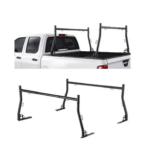 VEVOR Truck Ladder Rack, 49-73 in Width, Extendable Universal Cargo Rack, Heavy Duty Steel with 800 lbs Static Load Capacity, Ideal for Canoes, Surfboards, Ladders, Lumber, Tents, and Large Cargo