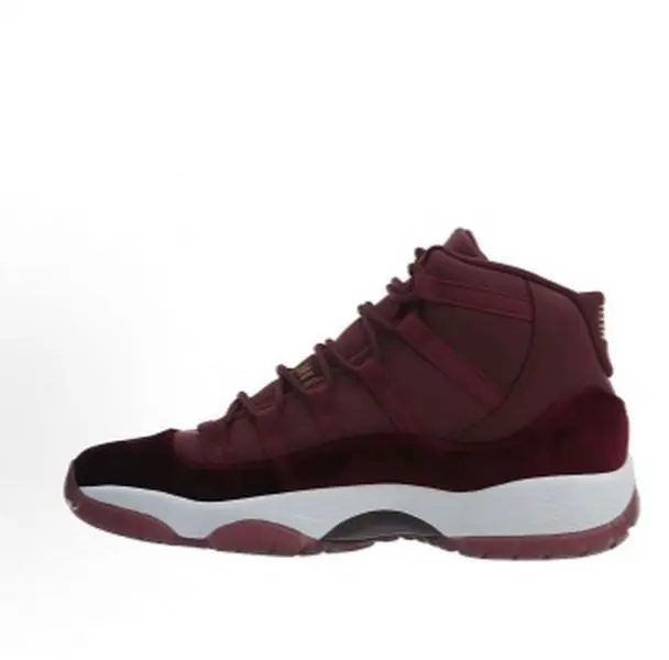 Men’s Premium Deep Burgundy Soft Velvet Suede High Top Sneakers Shiny Metallic Gold Rear Logo Wear Resistant Cream Rubber Traction Outsole For Basketball & Daily Street Matching Outfits