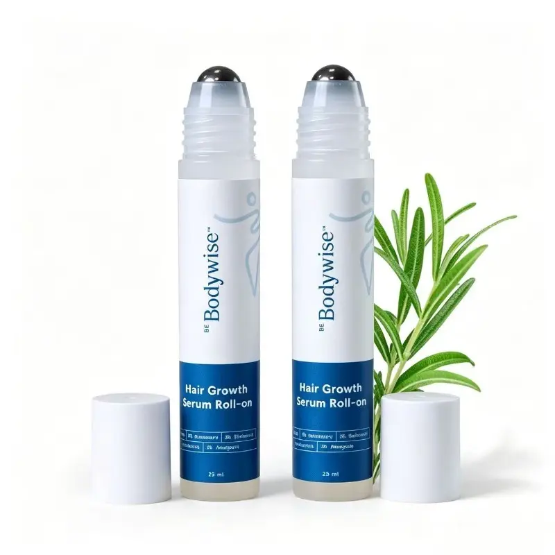【Buy one get one free】Be Bodywise Advanced Hair Density Roll-On Serum 25 ml | 5% Saw Palmetto, 3% Rosemary, 1% Caffeine Herbasome &amp; 3% Fenugreek | Scalp Serum for Reduced Hair Fall | Men &amp; Women