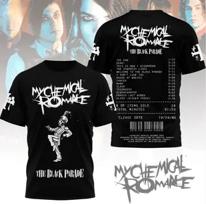Emo Rock Album Receipt Graphic Vintage T-Shirt