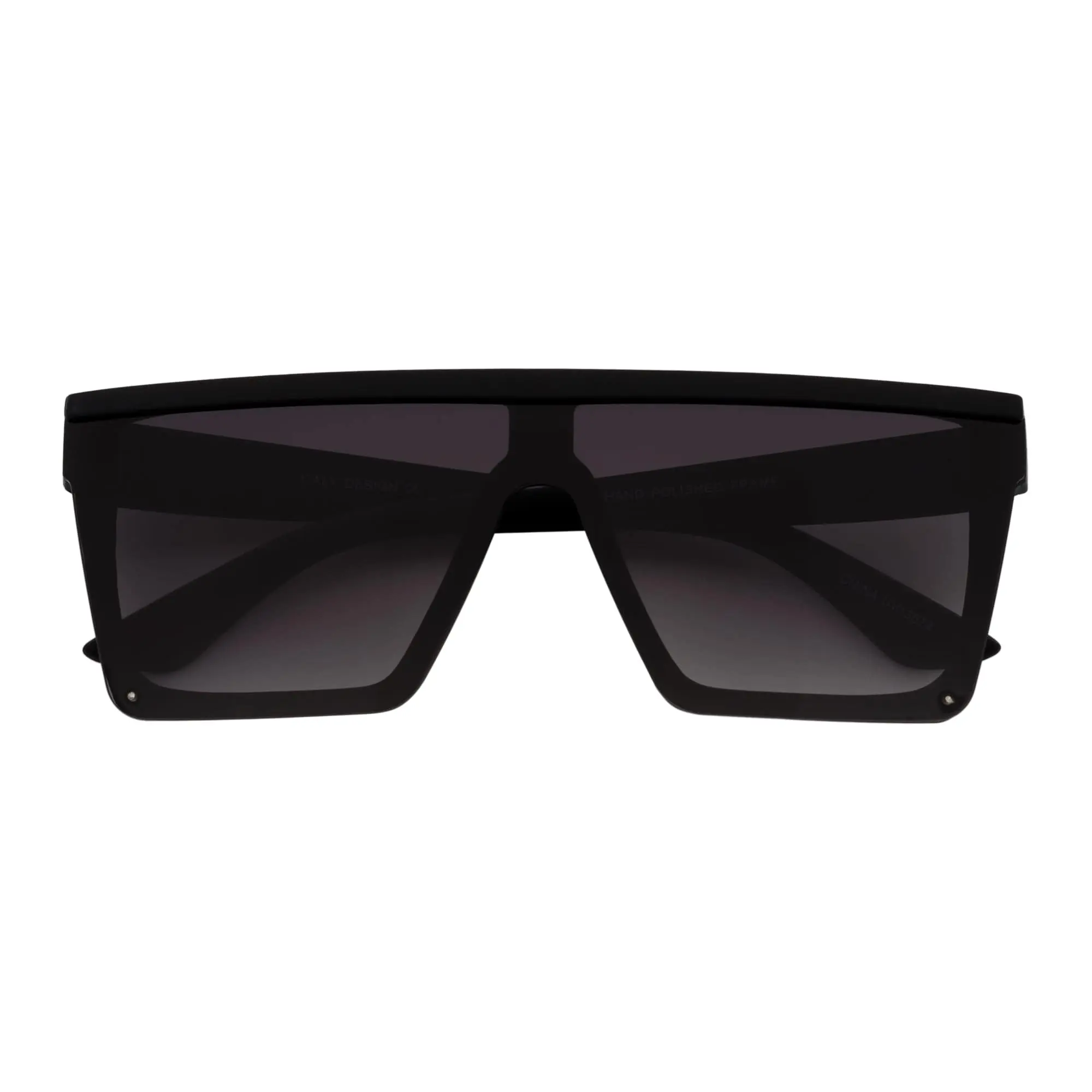 LAZER Modern Flat Top Rimless Rectangle Sunglasses - Sleek Stainless Steel Accents, Bisphenol A (BPA)-Free Polycarbonate Shield Lens, Medium Fit, Soft Matte Black & Lavender Frames, Contemporary Look Modern Classic Design