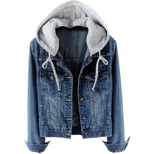 Casual Detachable Hoodie Denim Jacket