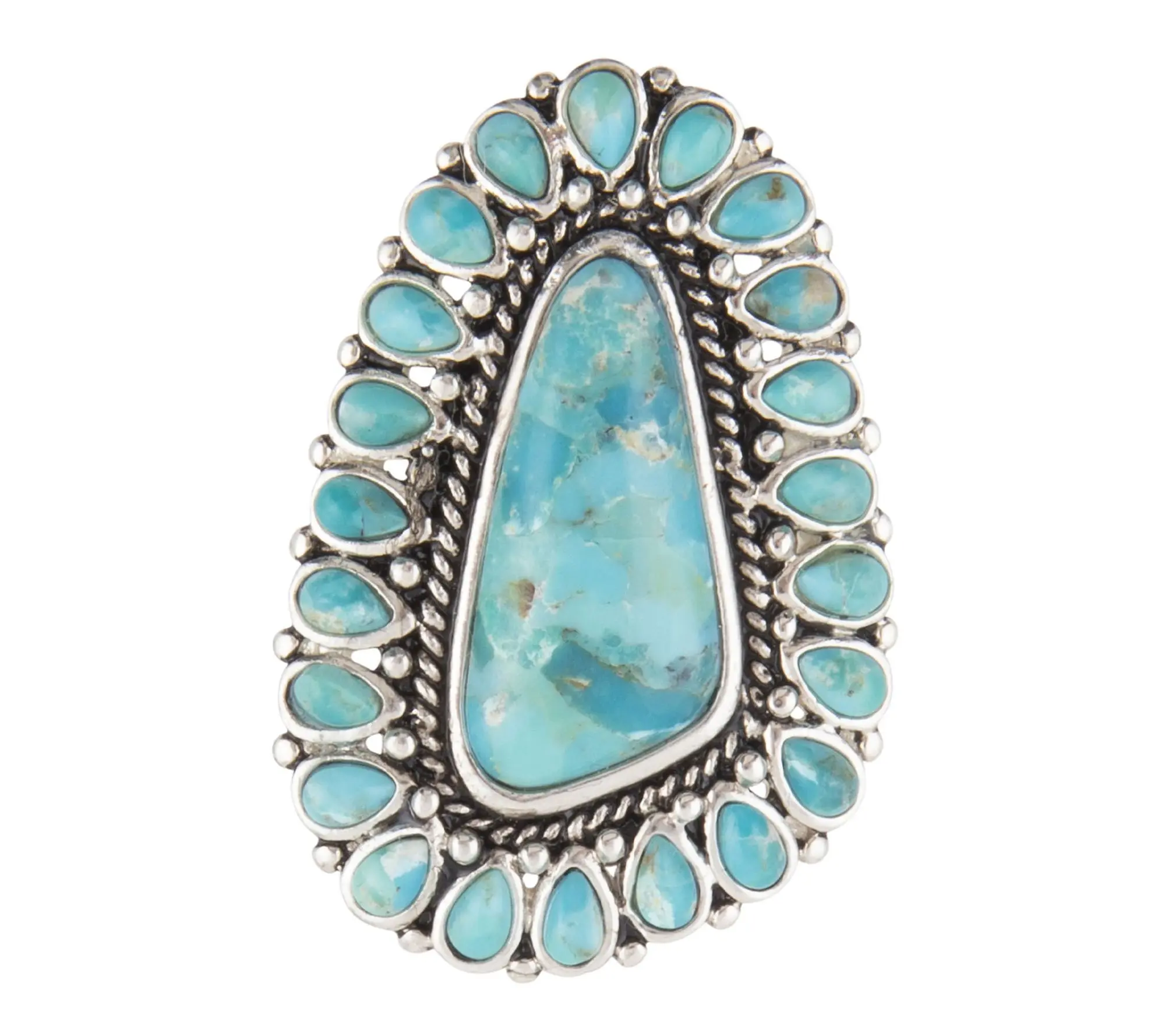 Barse Artisan Crafted Sedona Turquoise Cocktail Ring