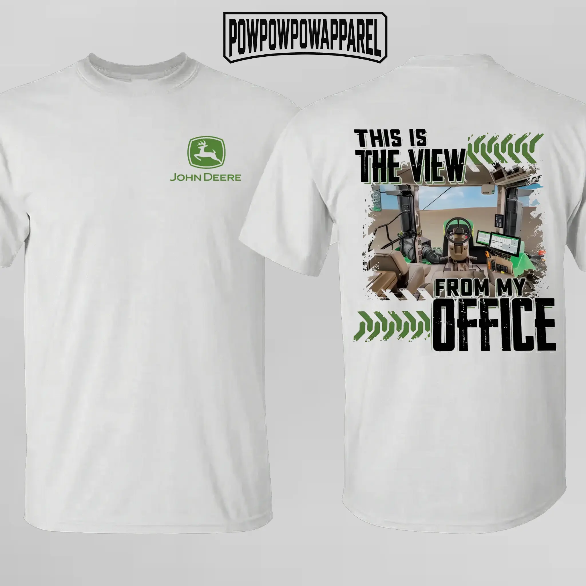 John Deere Tractors This Is The View T-Shirt - Deere Agricultural Machinery Graphic Tee