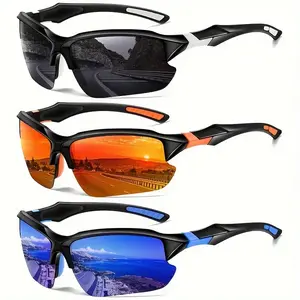 Polarized Sports Wraparound Sunglasses - UV Protection, Anti-Glare, Full Coverage Eyewear for Running, Cycling, and Outdoor Activities