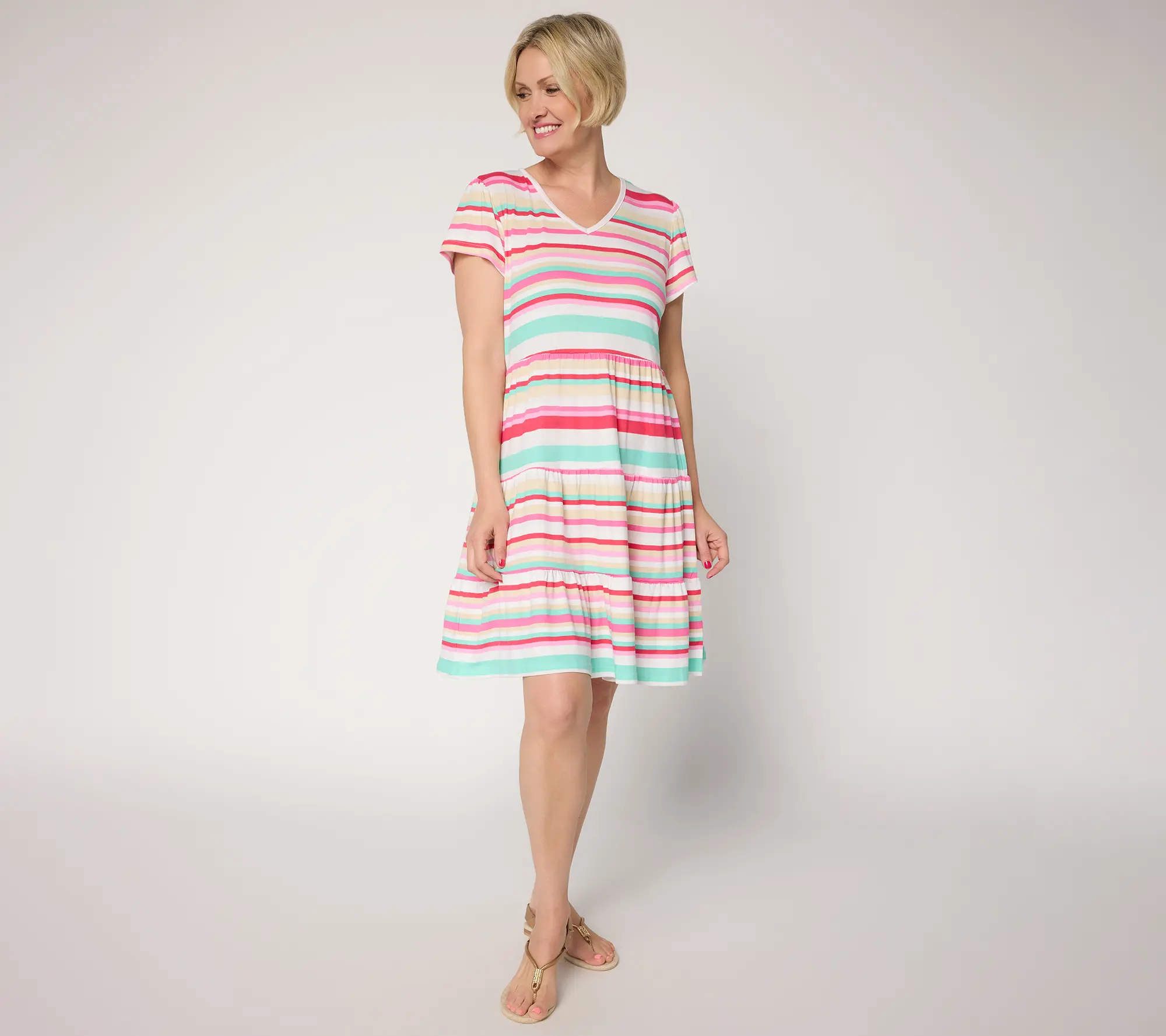MUK LUKS Cloud Knit Ruffle Detail Dress
