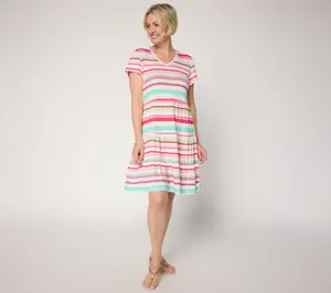 MUK LUKS Cloud Knit Ruffle Detail Dress