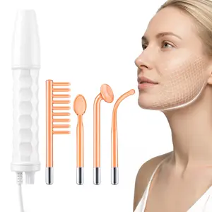 Cotsoco 4-in-1 High Frequency Electrode Wand, Professional Skincare Tools for Women, Comfort Face Bar Electric Massager, Skin Care Gift