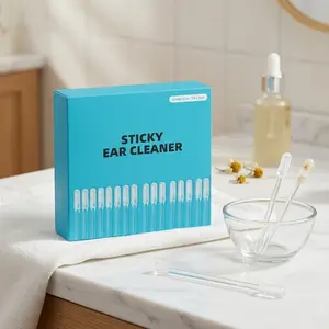 Gentle Sticky Ear Wax Remover for Sensitive Ears, Reusable Ear Cleaning Sticks, Safe & Soft Ear Cleaner for Daily Use (Dry Ears Only)