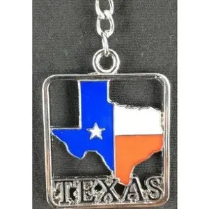 Texas Map Square Keychain