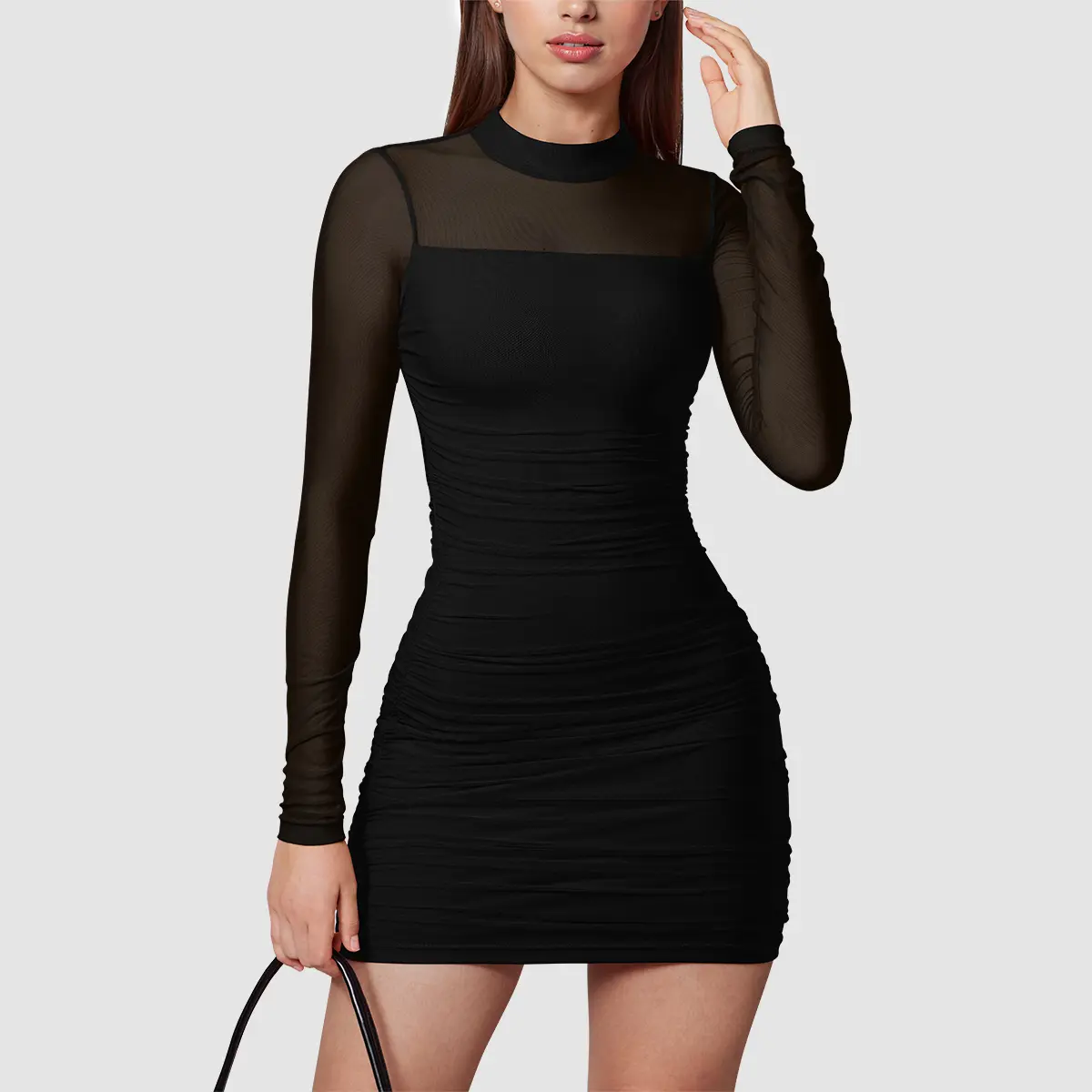 OQQfitness Womenswear Mini Summer Bodycon Mesh Sheer Sleeve Dress Short Soft Pleated Party Basic Casual Dress Elegant Minimalist Outfit - TikTok Shop OQQfitness Womenswear Mini Summer Bodycon Mesh Sheer Sleeve Dress Short Soft Pleated Party Basic Casual Dress Elegant Minimalist Outfit - TikTok Shop